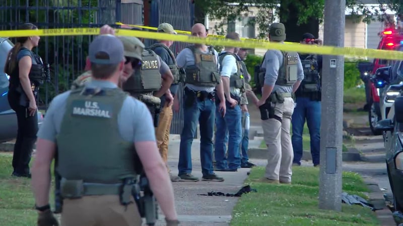 Crime scene in the 1500 block of Stribling Street in Memphis, April 16, 2026