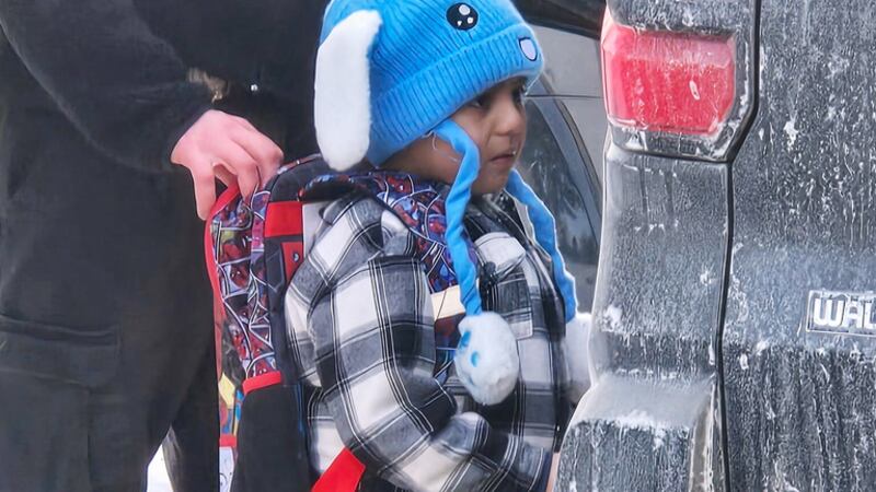 Liam Conejo Ramos, de 5 años, es detenido por agentes de Inmigración y Control de Aduanas tras...