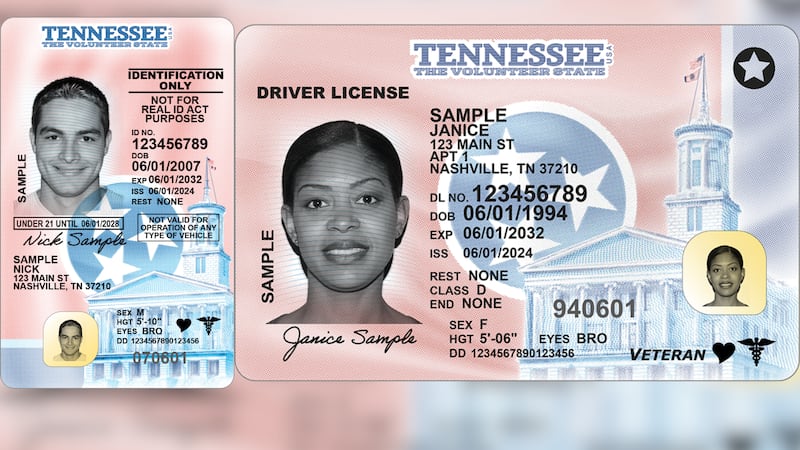 Nueva licencia de conducir para Tennessee