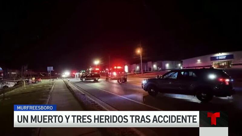 Un muerto y tres heridos luego de un choque en Murfreesboro