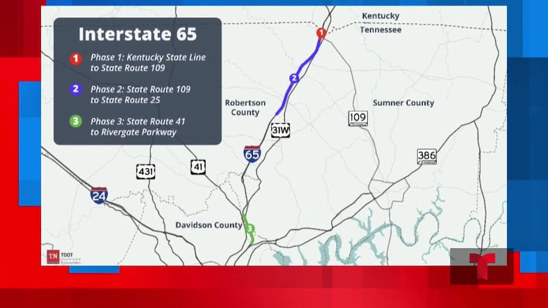 Hoy inicia nueva circulación en la I-65, habrá cambios en carriles