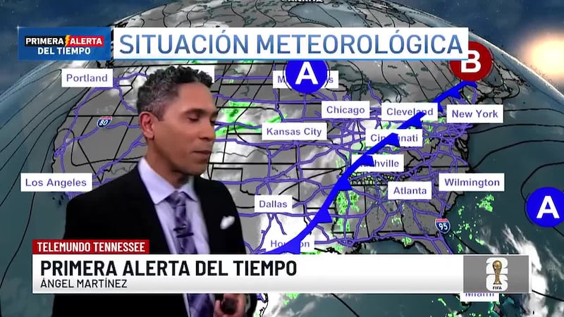 Llega la lluvia a Tennessee, Ángel Martínez nos trae el pronóstico del tiempo