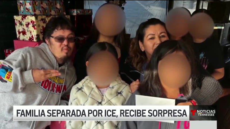 Familia separada por ICE en Nashville recibe sorpresa en esta Navidad